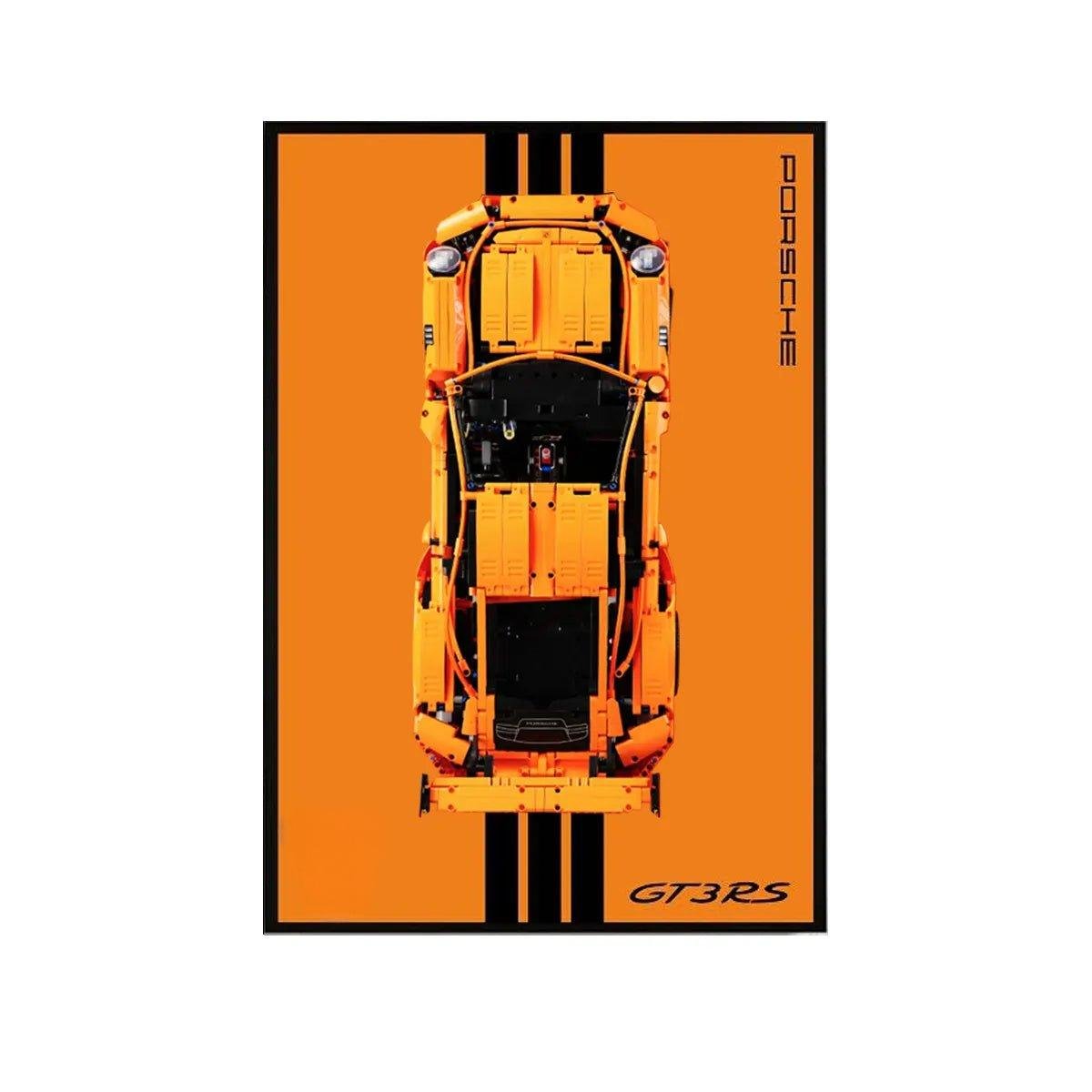 Wall Mount Display Frame Compatible with LEGO® Porsche 911 GT3 RS 42056