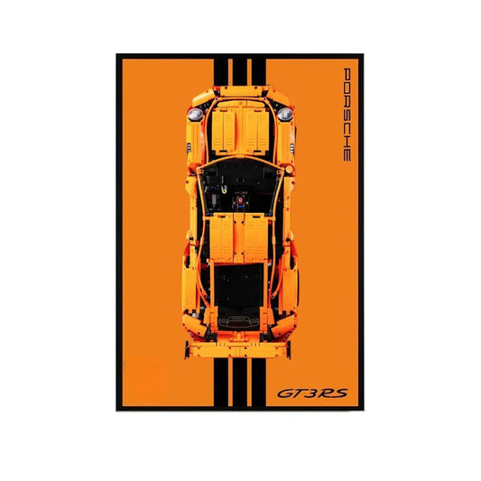Wall Mount Display Frame Compatible with LEGO® Porsche 911 GT3 RS 42056