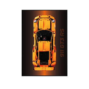 Wall Mount Display Frame Compatible with LEGO® Porsche 911 GT3 RS 42056 Style A - brickzonehub