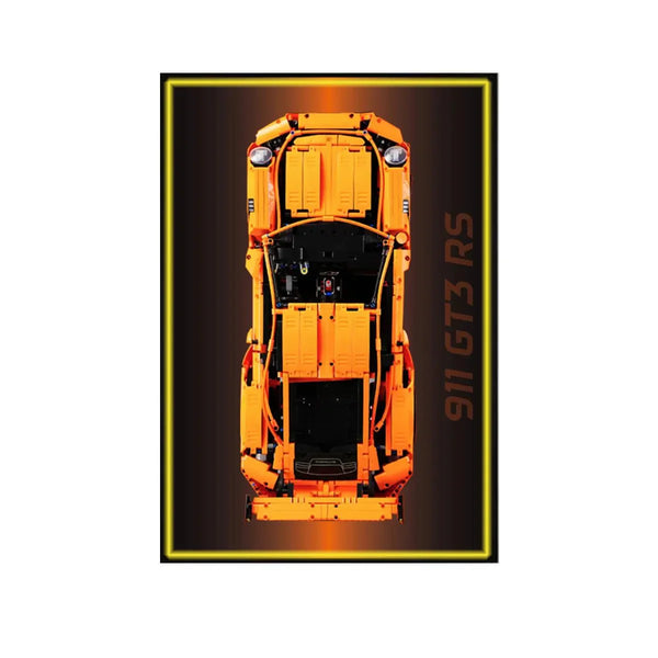 Wall Mount Display Frame Compatible with LEGO® Porsche 911 GT3 RS 42056 Style A - brickzonehub