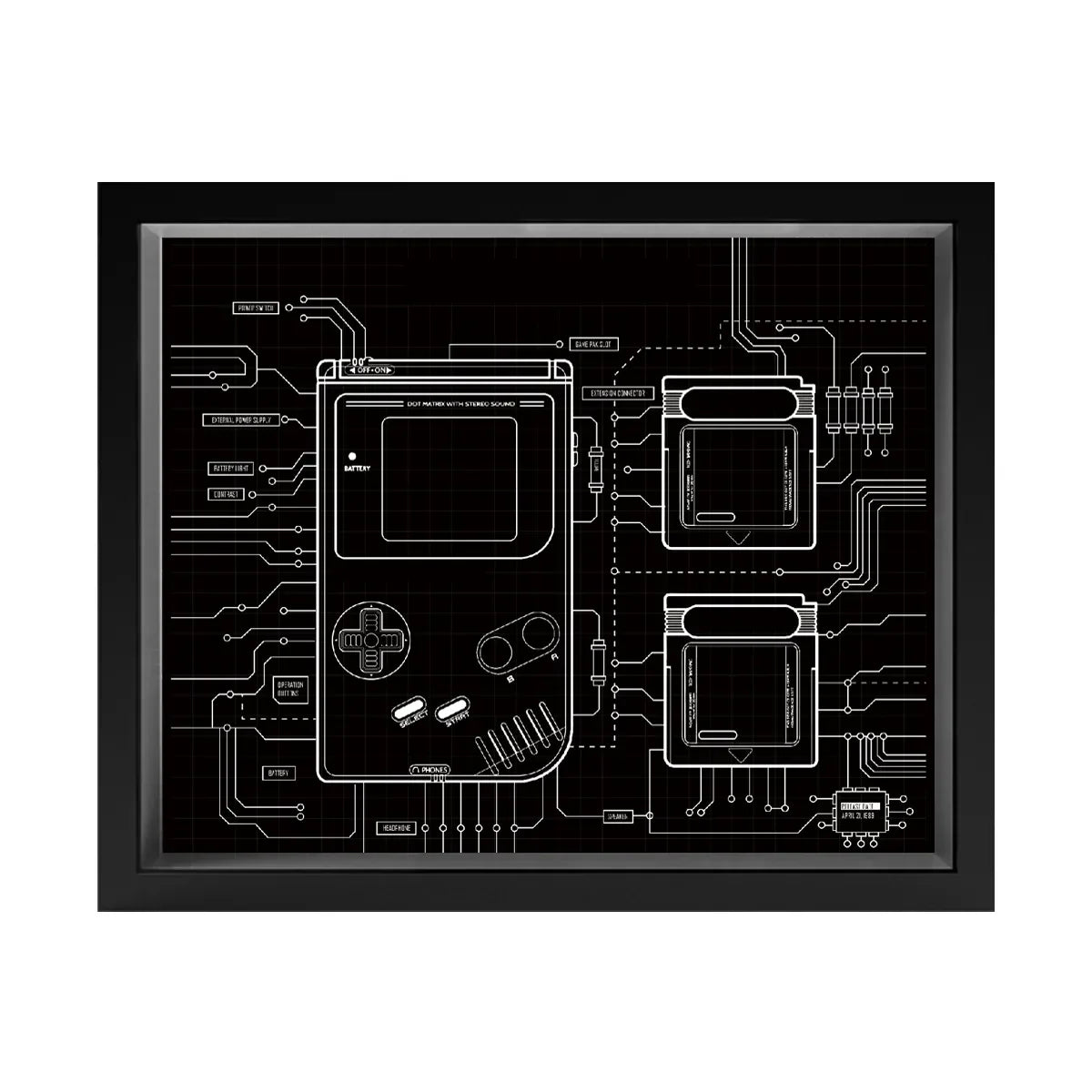 Wall Display Frame for LEGO® Game Boy™ 72046 - View 5 - brkox