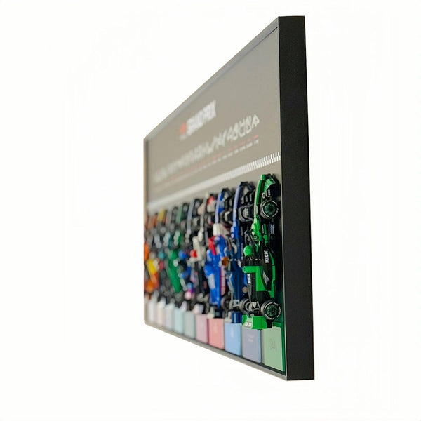 Wall - Mounted Display Frame Compatible with LEGO® Speed Champions F1 Series