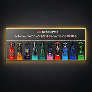 Wall - Mounted Display Frame Compatible with LEGO® Speed Champions F1 Series