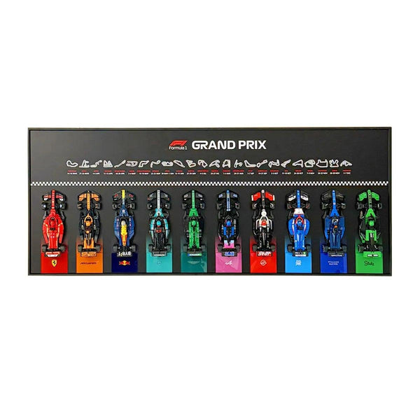 Wall - Mounted Display Frame Compatible with LEGO® Speed Champions F1 Series